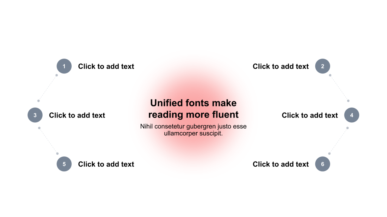 黑色圆角矩形线4项PPT流程图