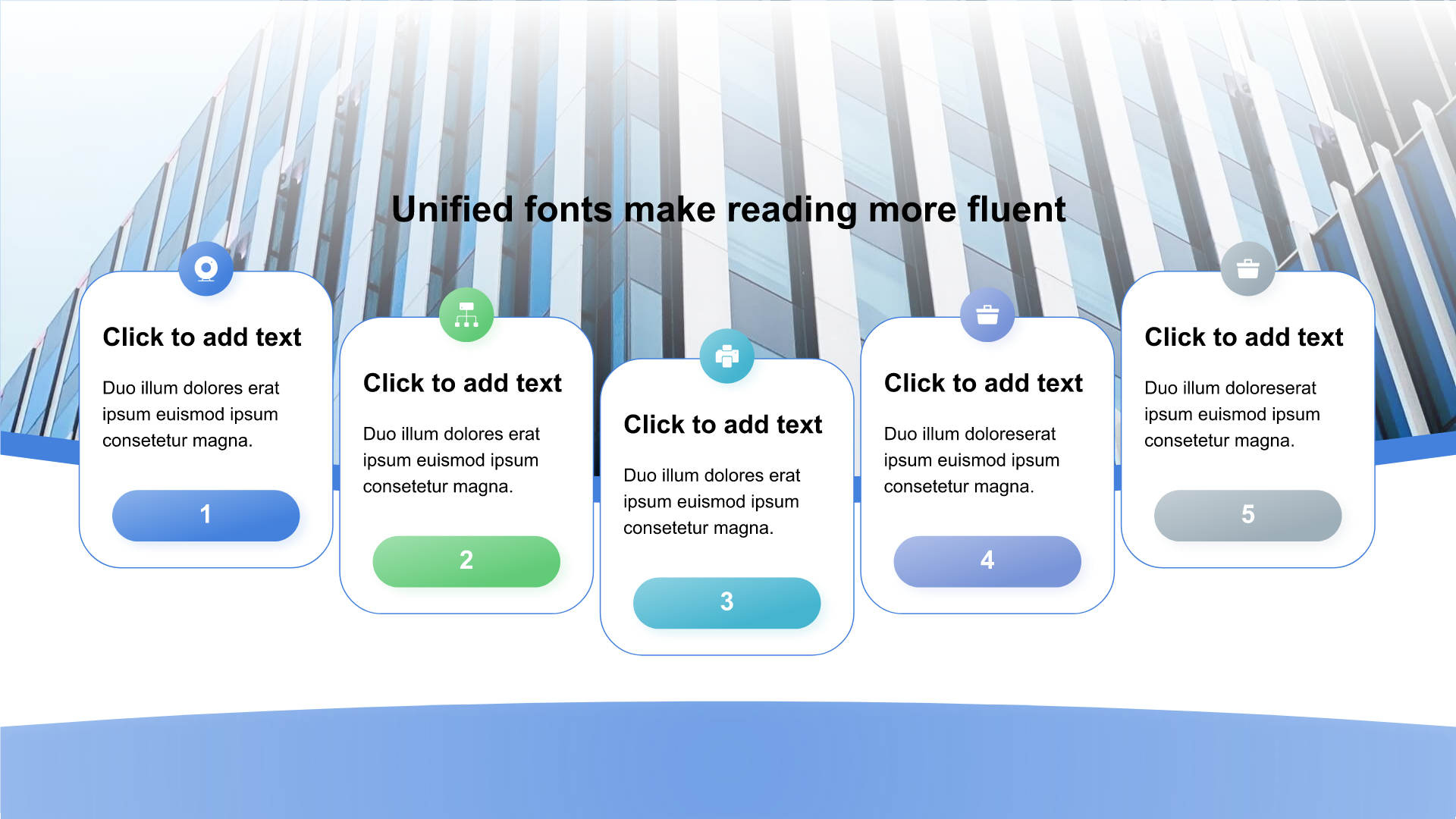 Gradient PPT list with images
