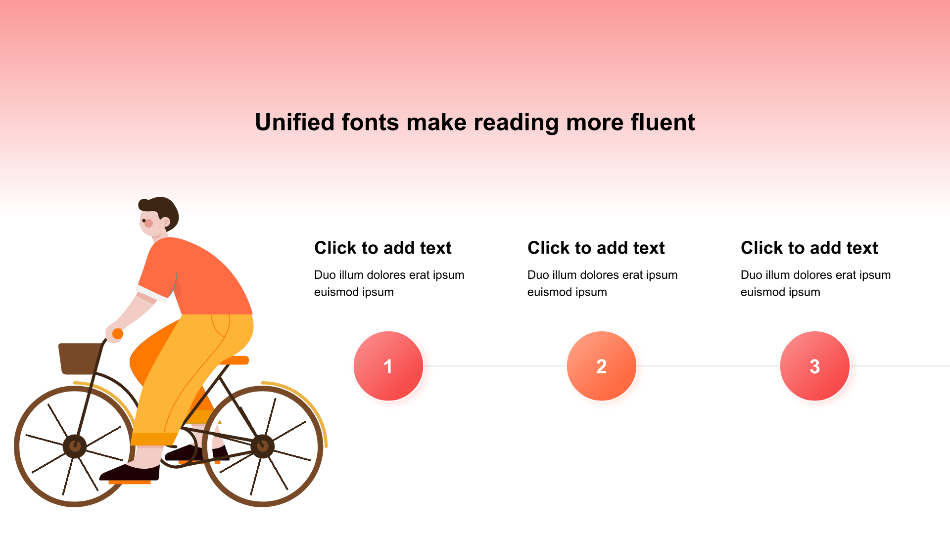 Gradient includes illustration PPT list