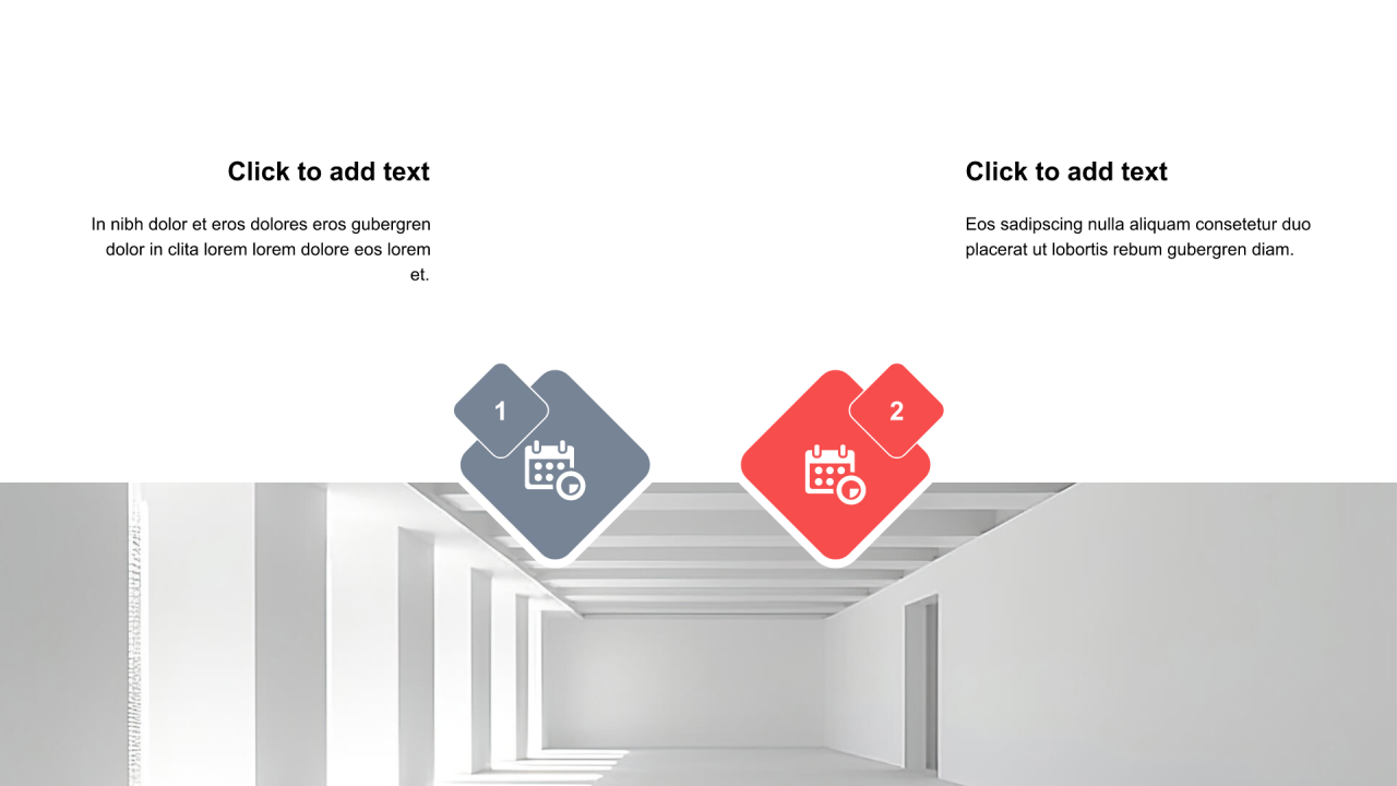 多色圆角矩形扁平2项PPT关系