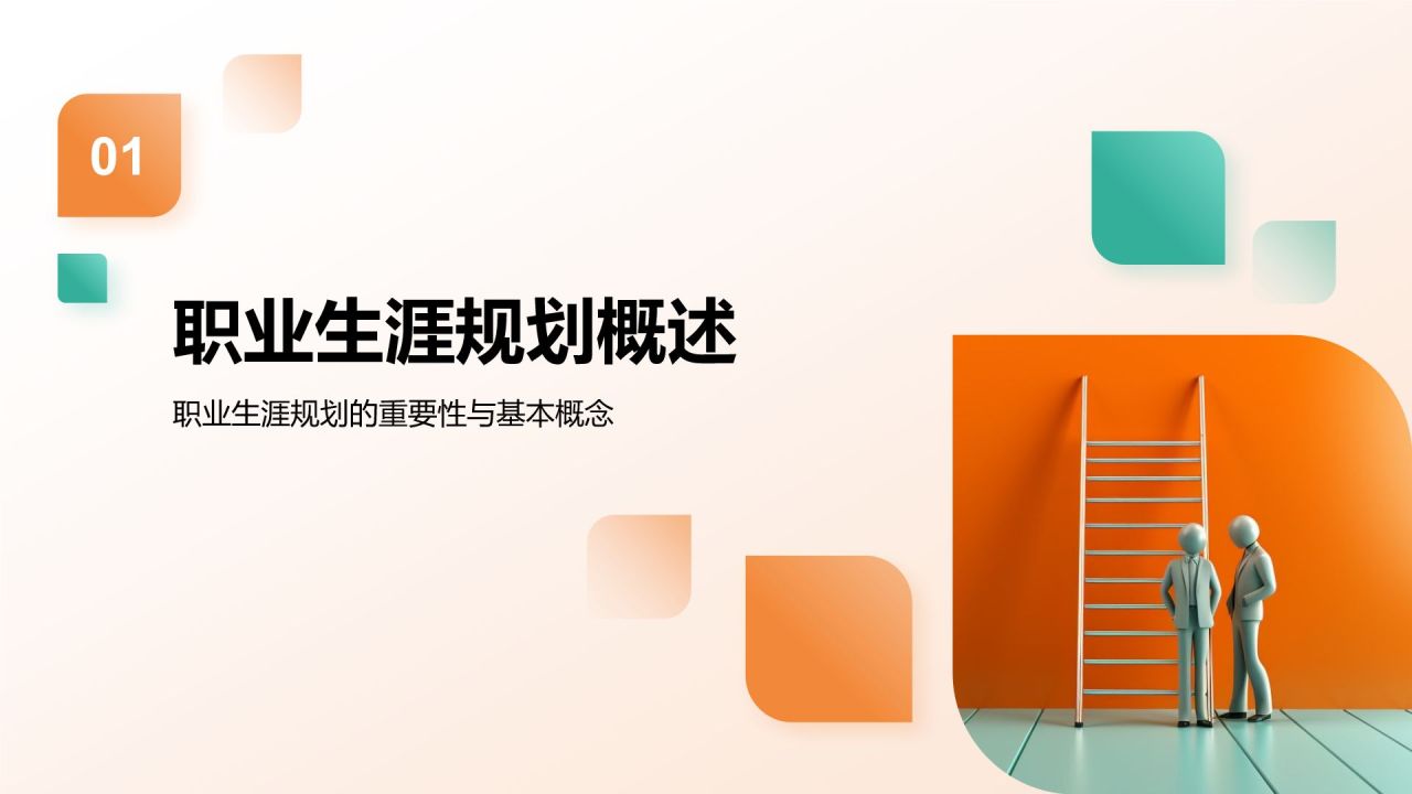 橙色商务风大学生职业生涯规划教学课件PPT模板