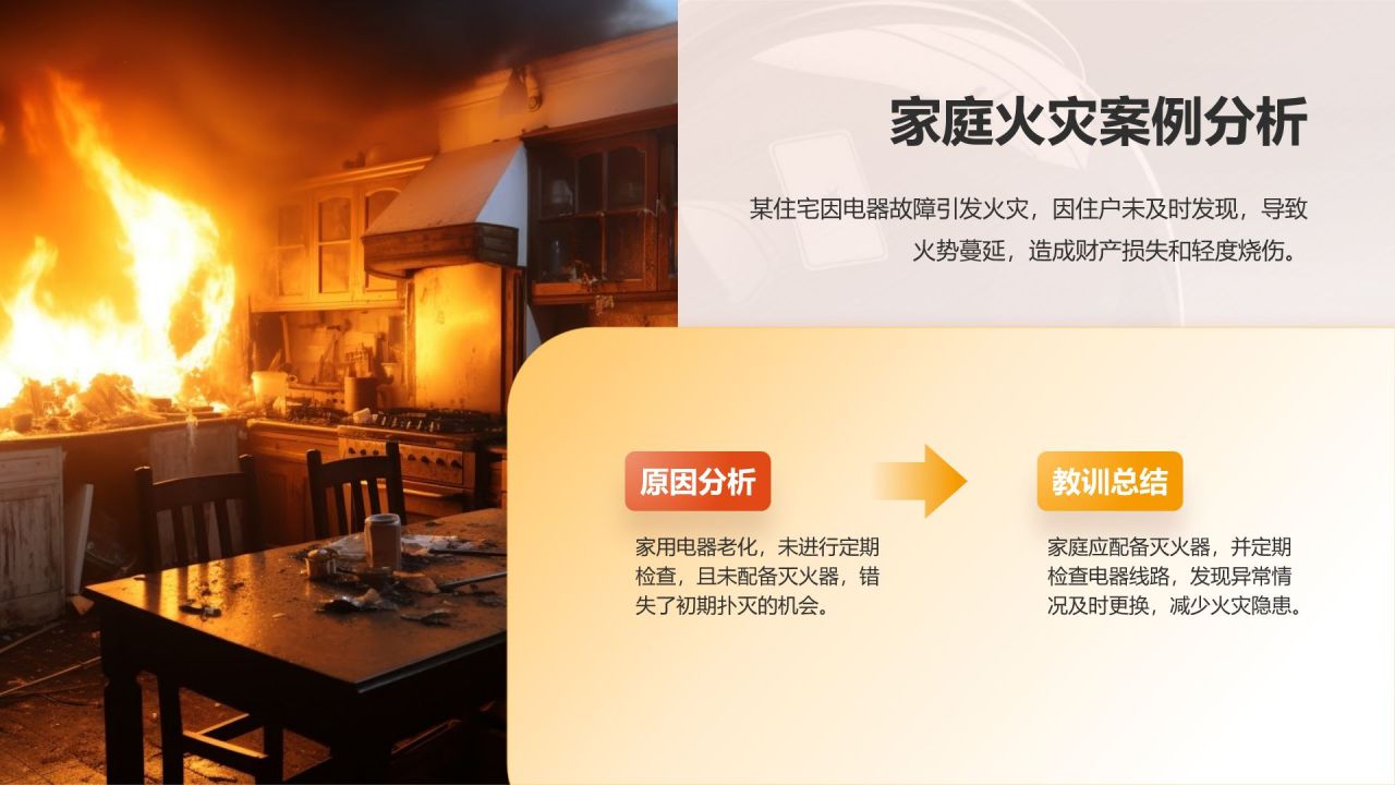 橙色商务风全国消防宣传月PPT模板