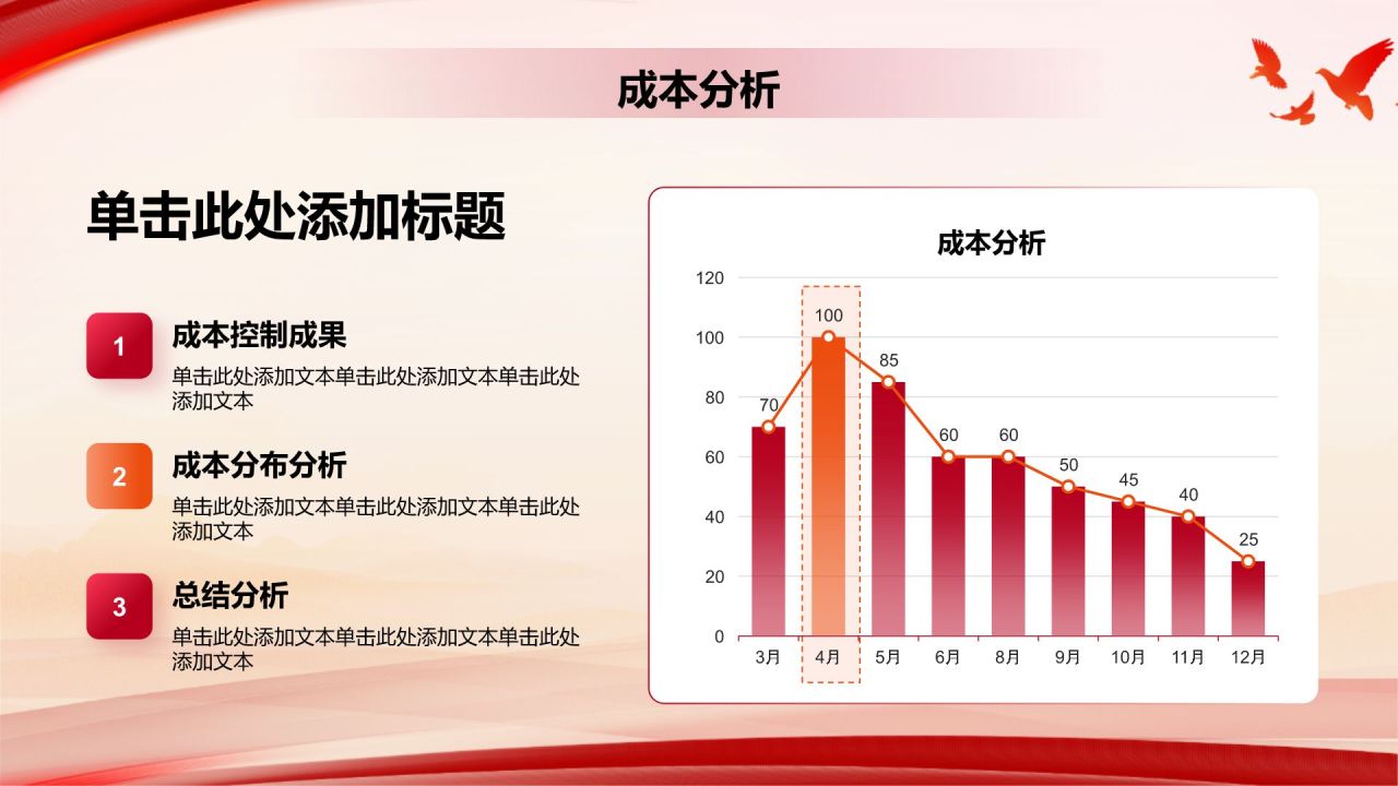 红色党政风国企行业通用年终总结PPT模板