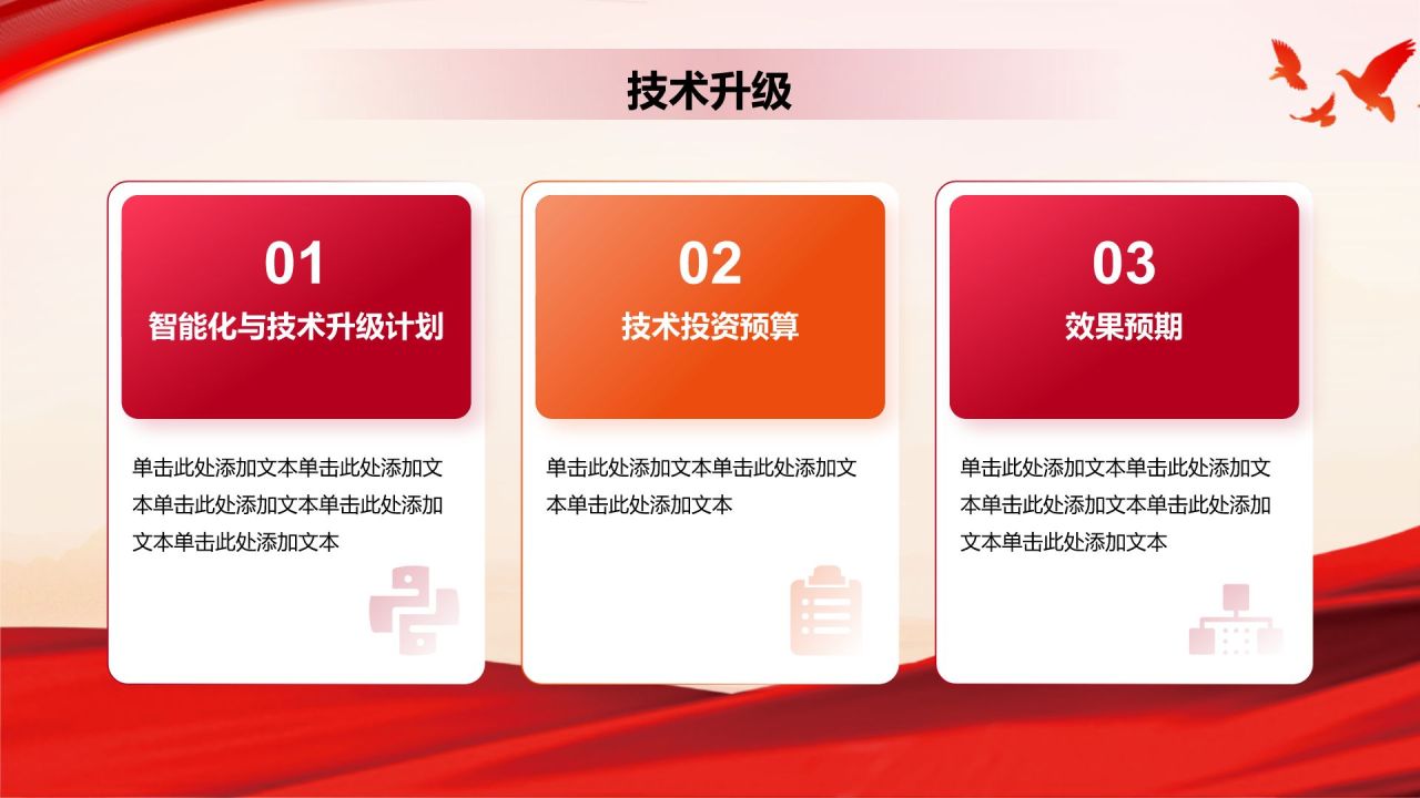 红色党政风国企行业通用年终总结PPT模板