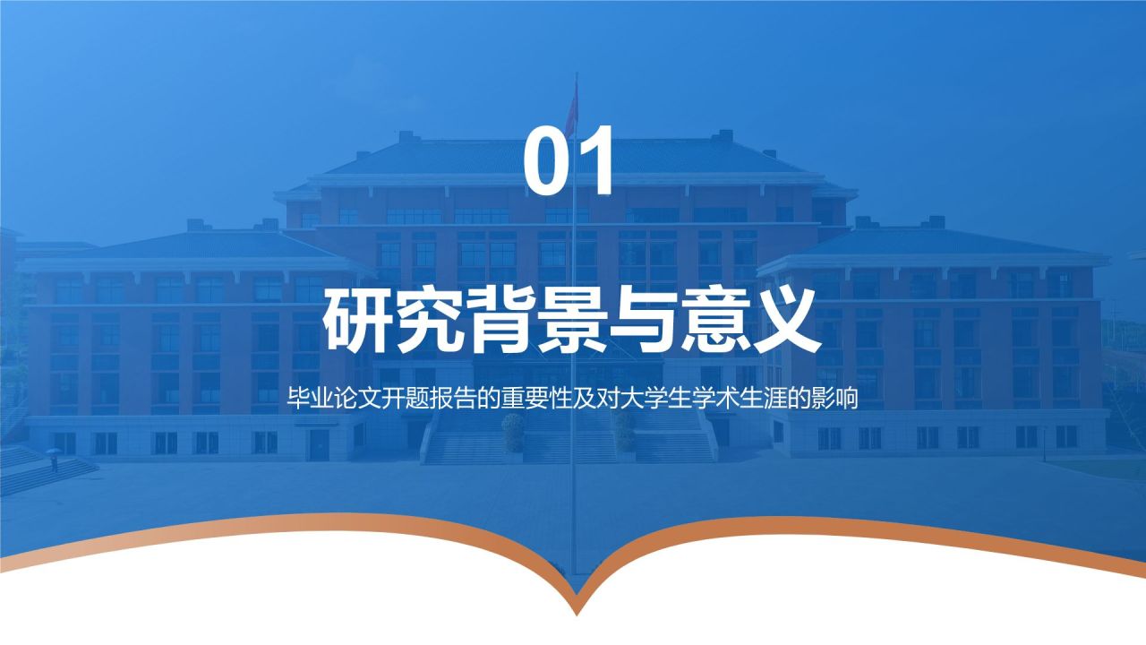 蓝色商务风论文开题答辩报告PPT模板