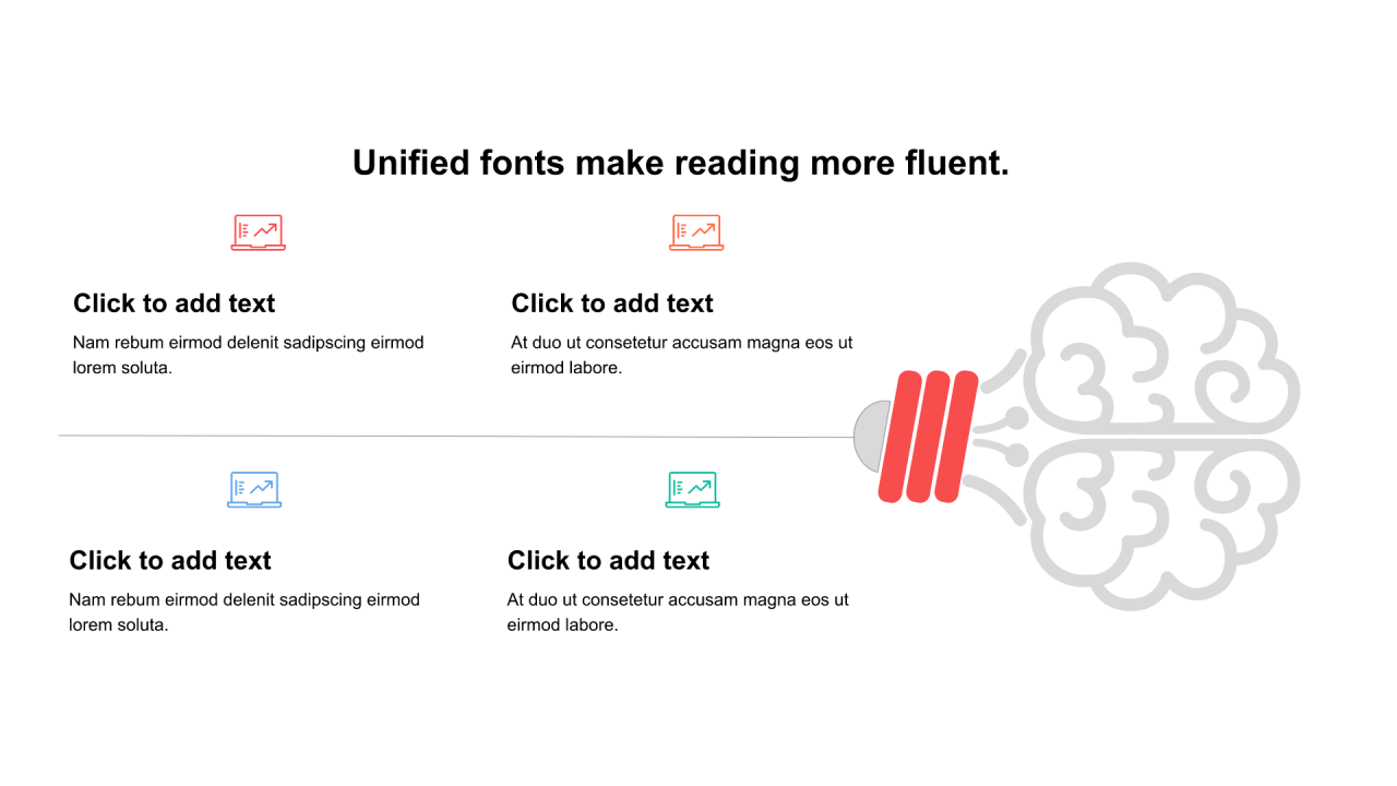 多色圆形扁平2项PPT关系