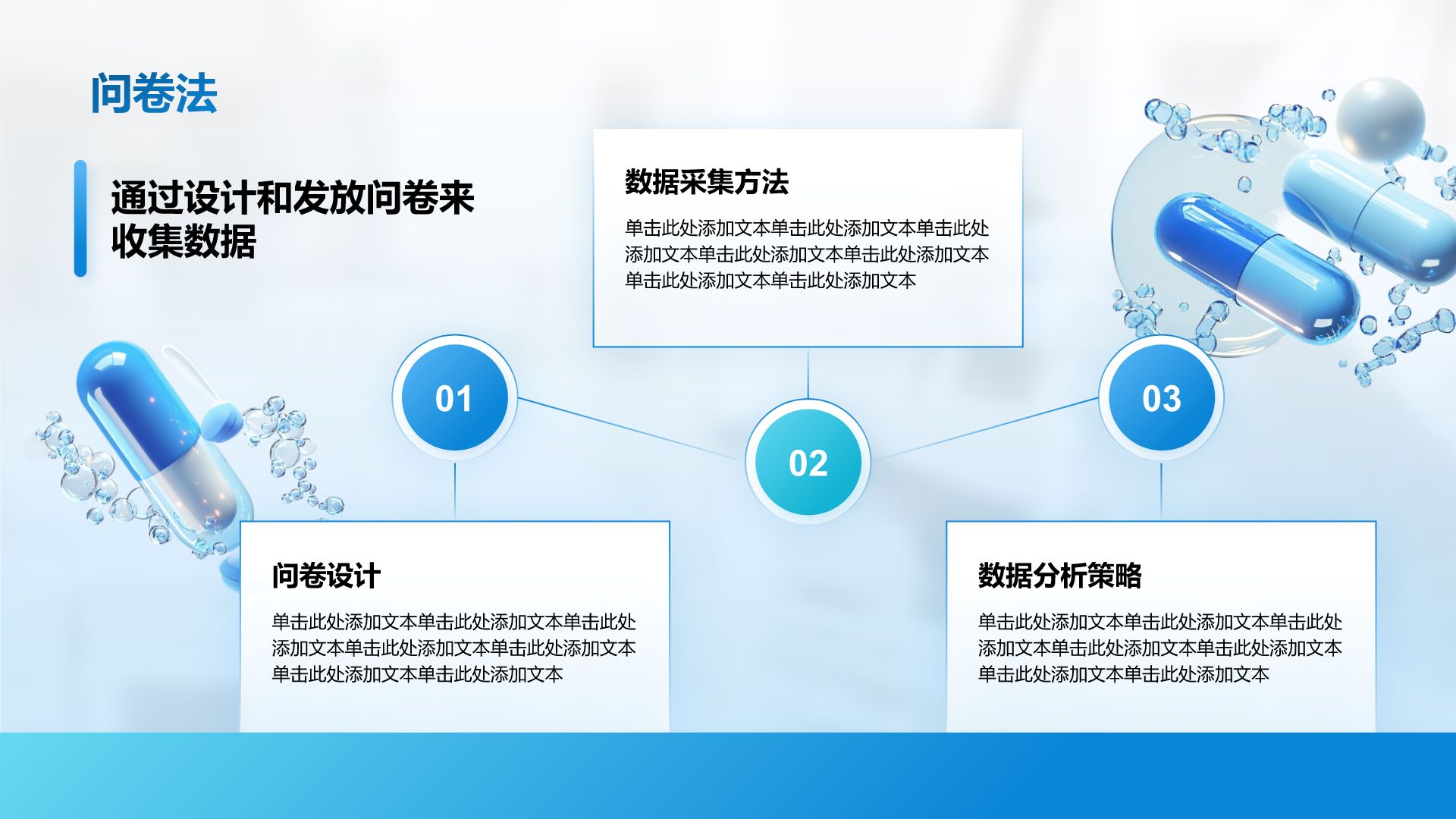 蓝色商务风医学专业毕业开题报告答辩 PPT模板