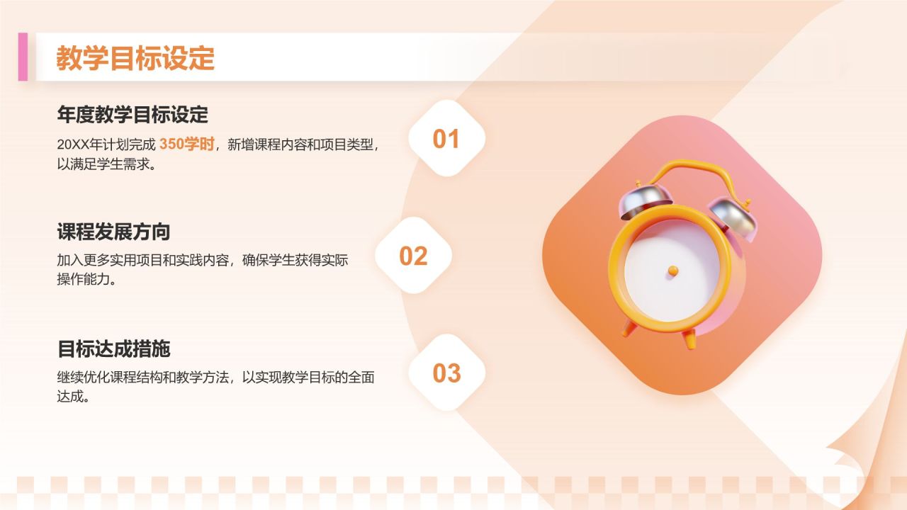 橙色3D风教育培训行业讲师年终总结报告PPT模板