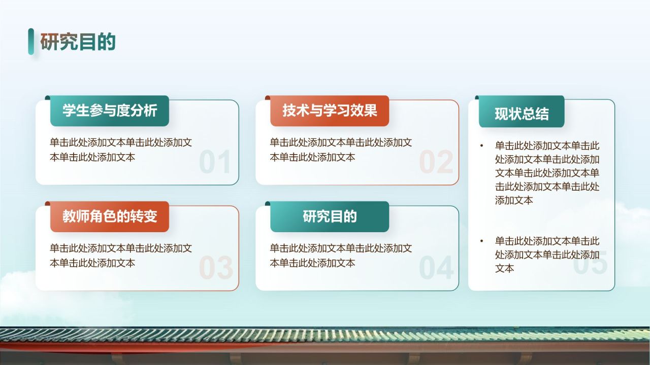 蓝色商务风教育毕业开题报告答辩 PPT模板