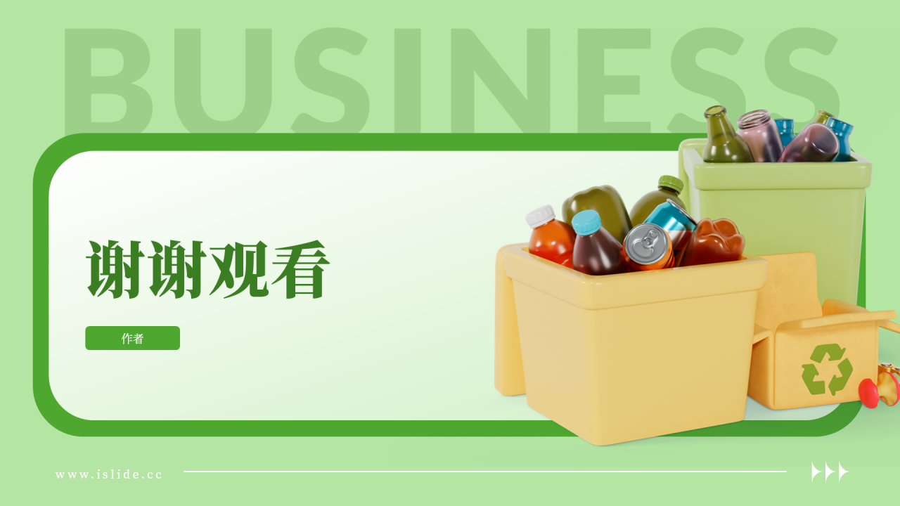 资源回收商业计划书PPT主题
