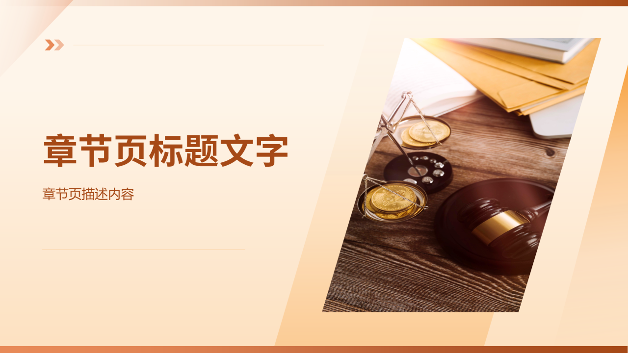棕色简约风法律制度PPT主题