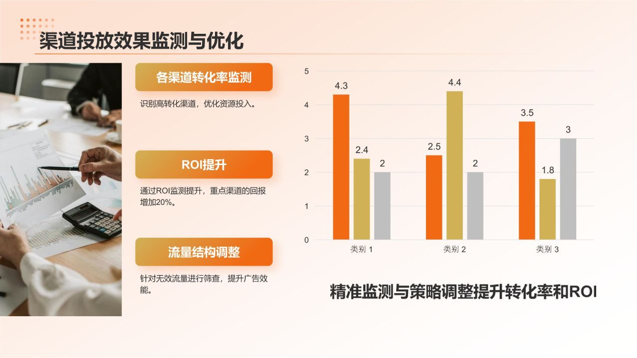 橙色商务风市场部部门年终总结PPT模板