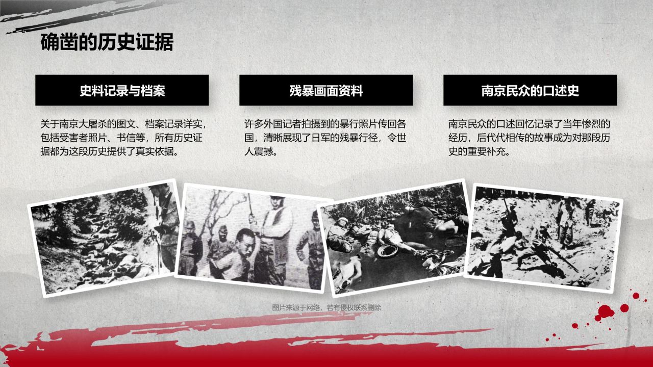 红色党政风国家公祭日——铭记历史,勿忘国耻PPT模板