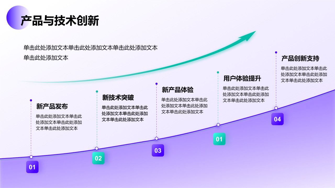 紫色简约风通用行业年终总结PPT模板