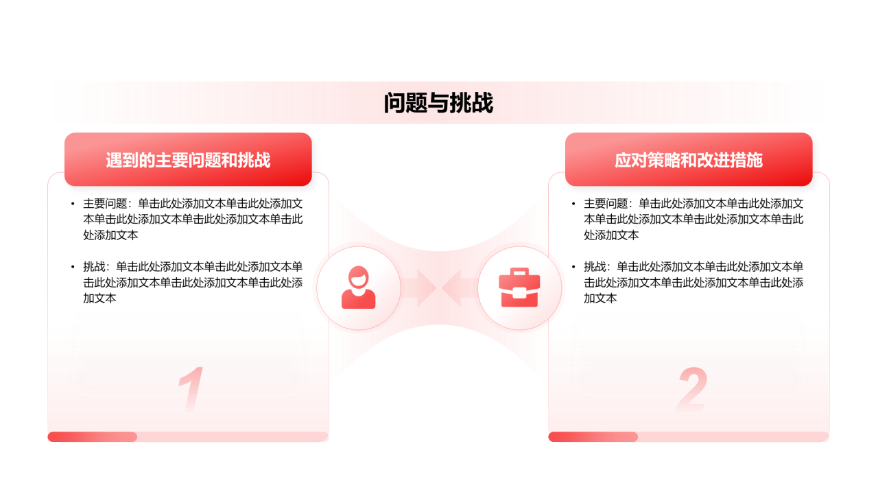 创意风年终总结问题与挑战PPT列表