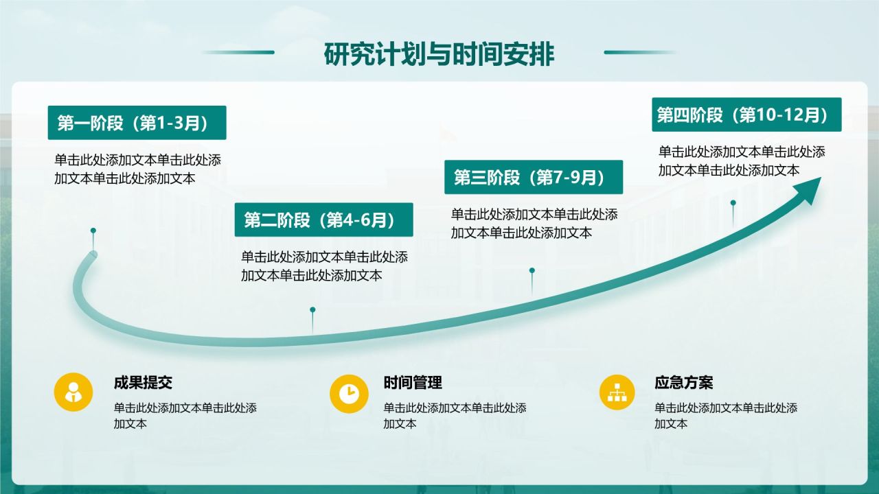 绿色简约风毕业论文答辩设计开题报告PPT模板