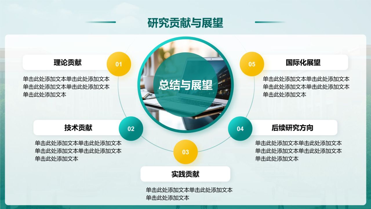 绿色简约风毕业论文答辩设计开题报告PPT模板