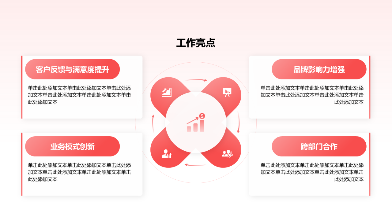 创意风年终总结工作亮点PPT列表