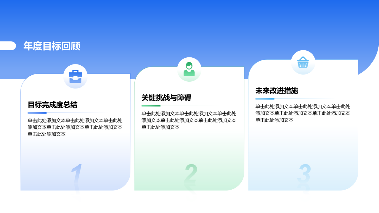 创意风年终总结年度目标回顾PPT列表