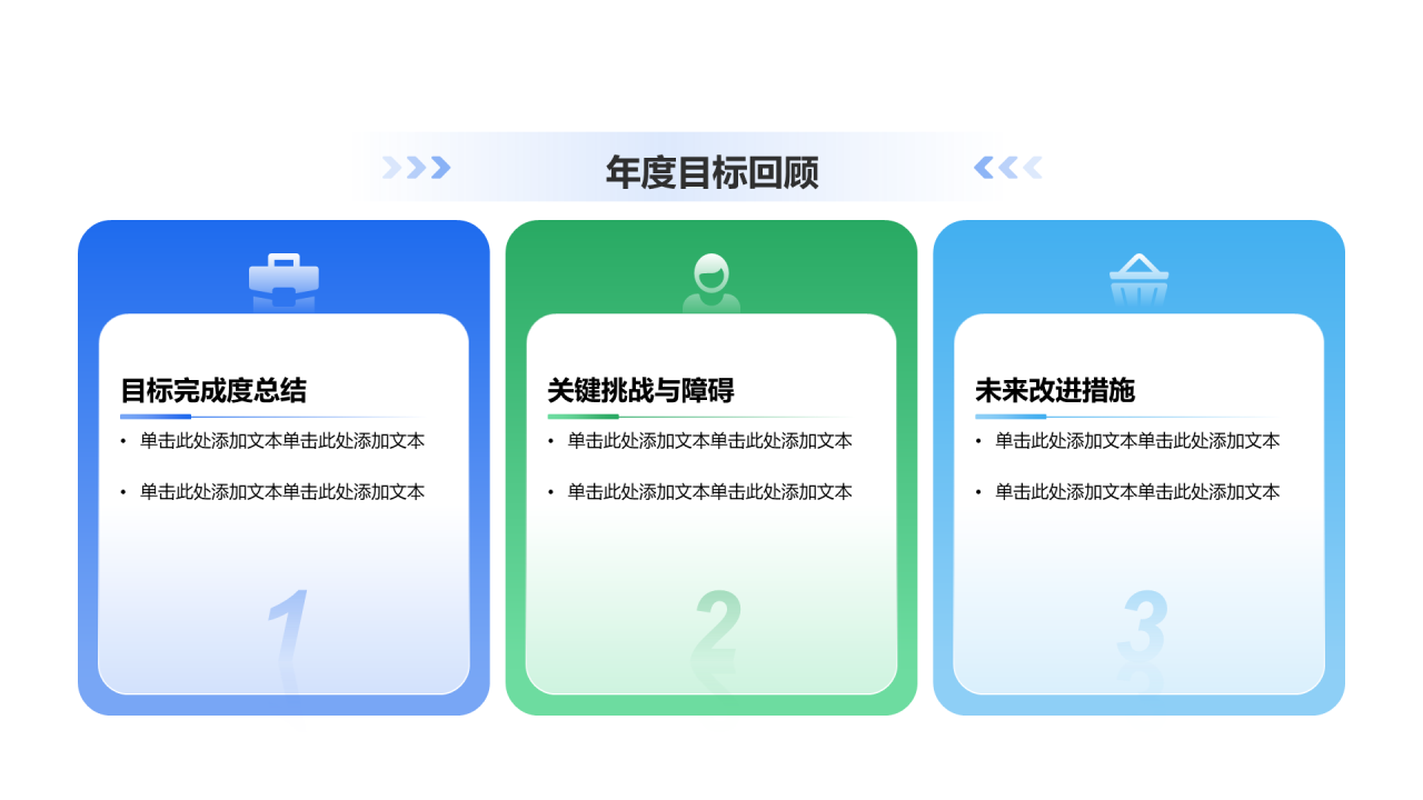 创意风年终总结年度目标回顾PPT列表