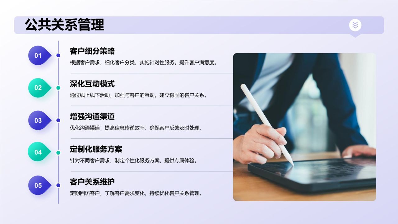 蓝色商务风公关部 部门年终总结PPT模板
