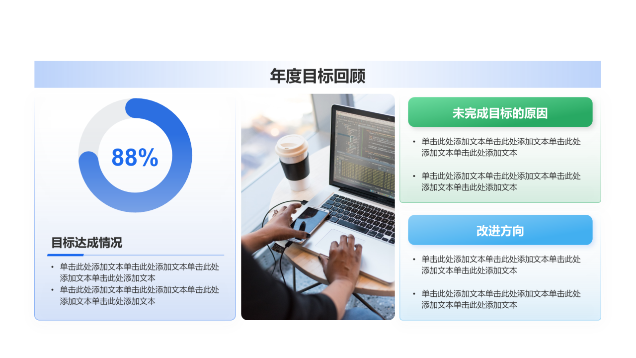创意风年终总结年度目标回顾PPT列表