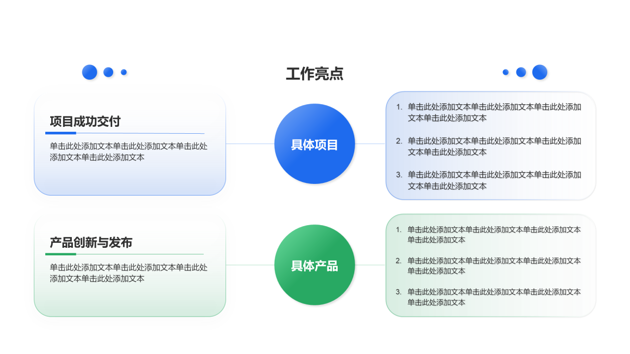 创意风年终总结工作亮点PPT列表