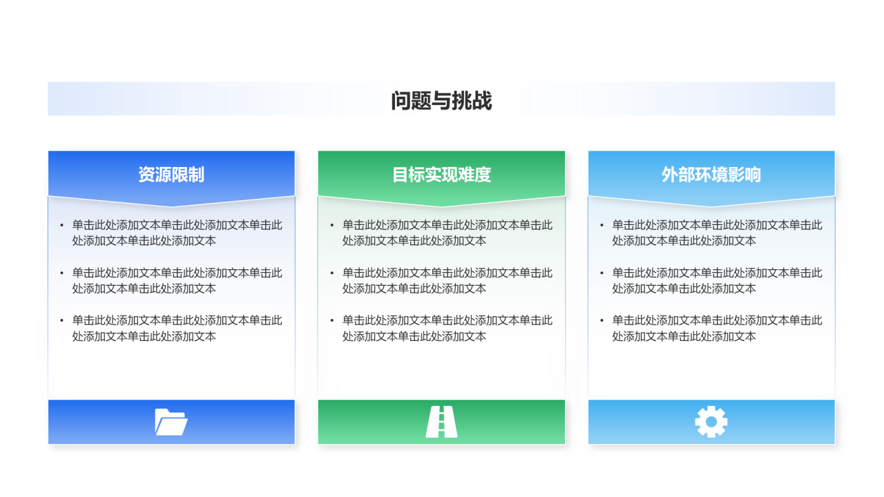 创意风年终总结问题与挑战PPT列表