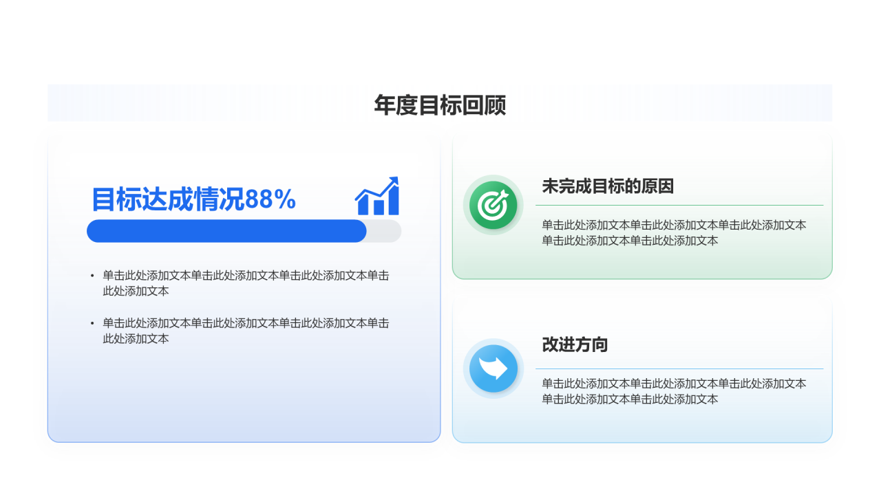 创意风年终总结年度目标回顾PPT列表