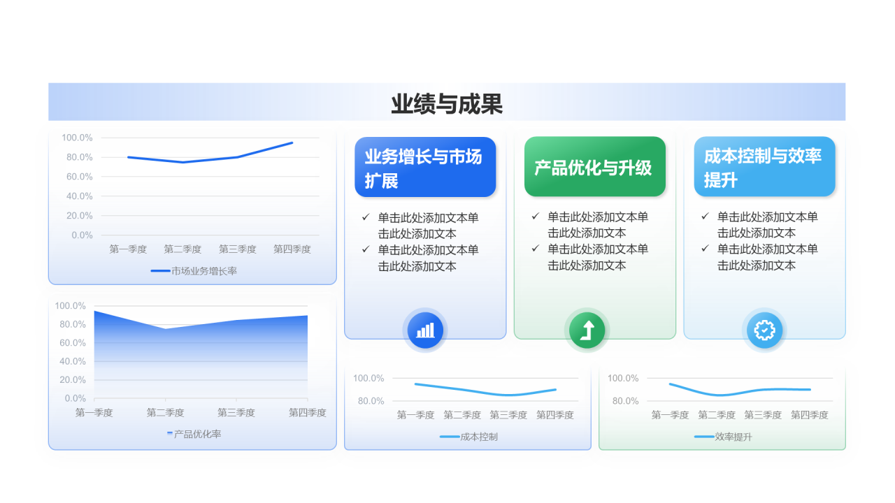 创意风年终总结业绩成果展示PPT组合图