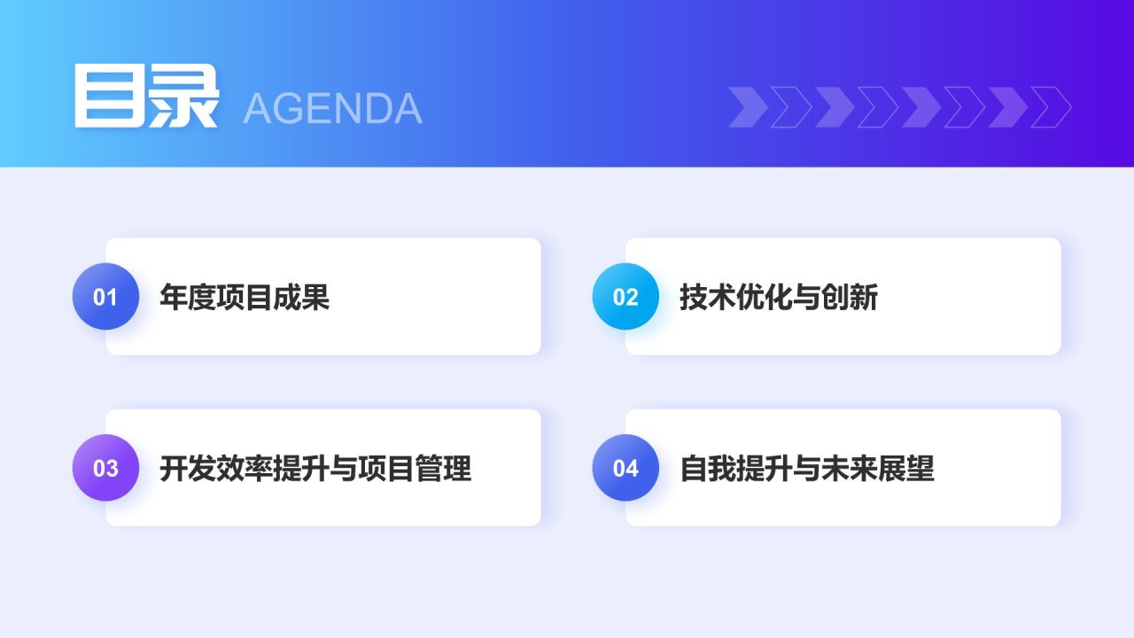 蓝色科技风后端开发工程师个人年终总结PPT模板