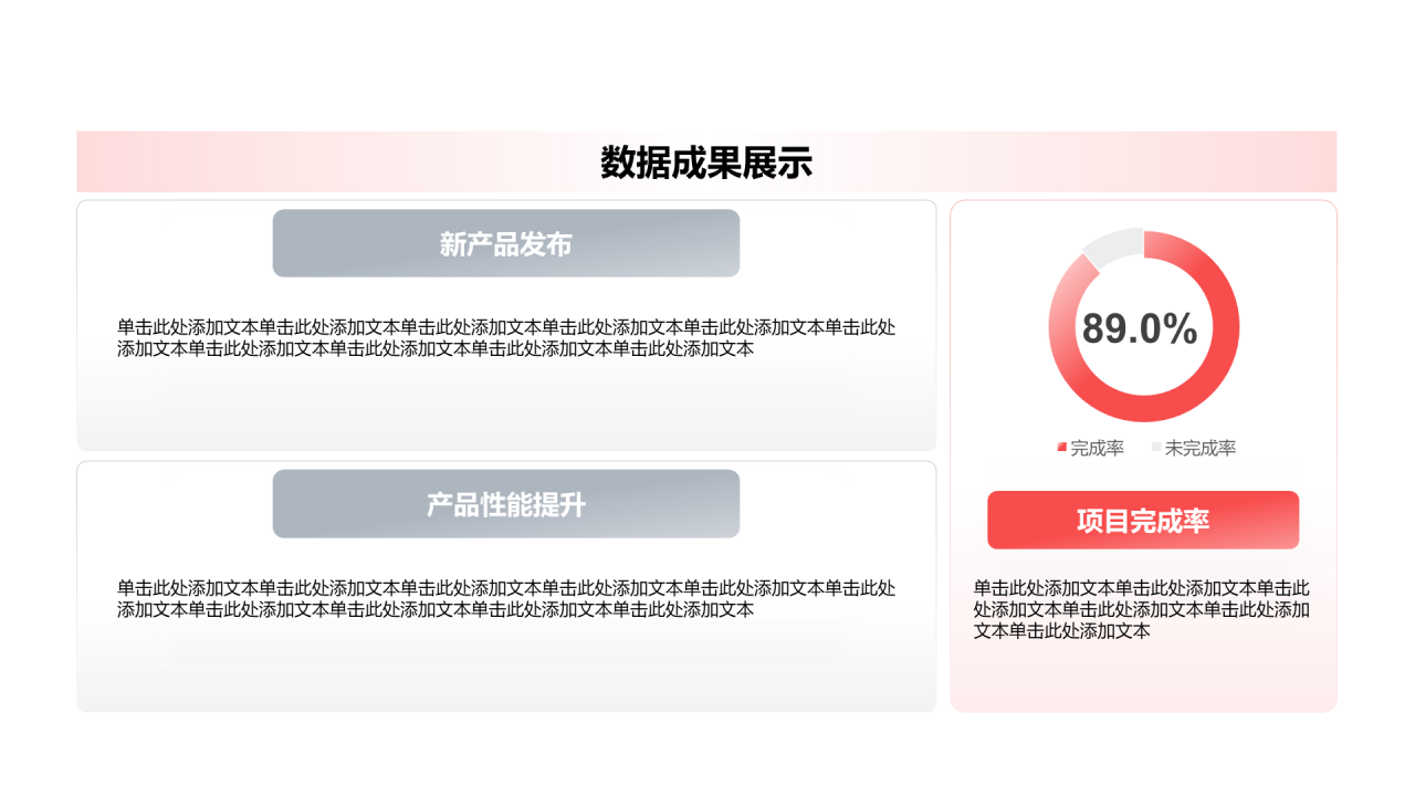 创意风年终总结数据成果展示PPT环形图