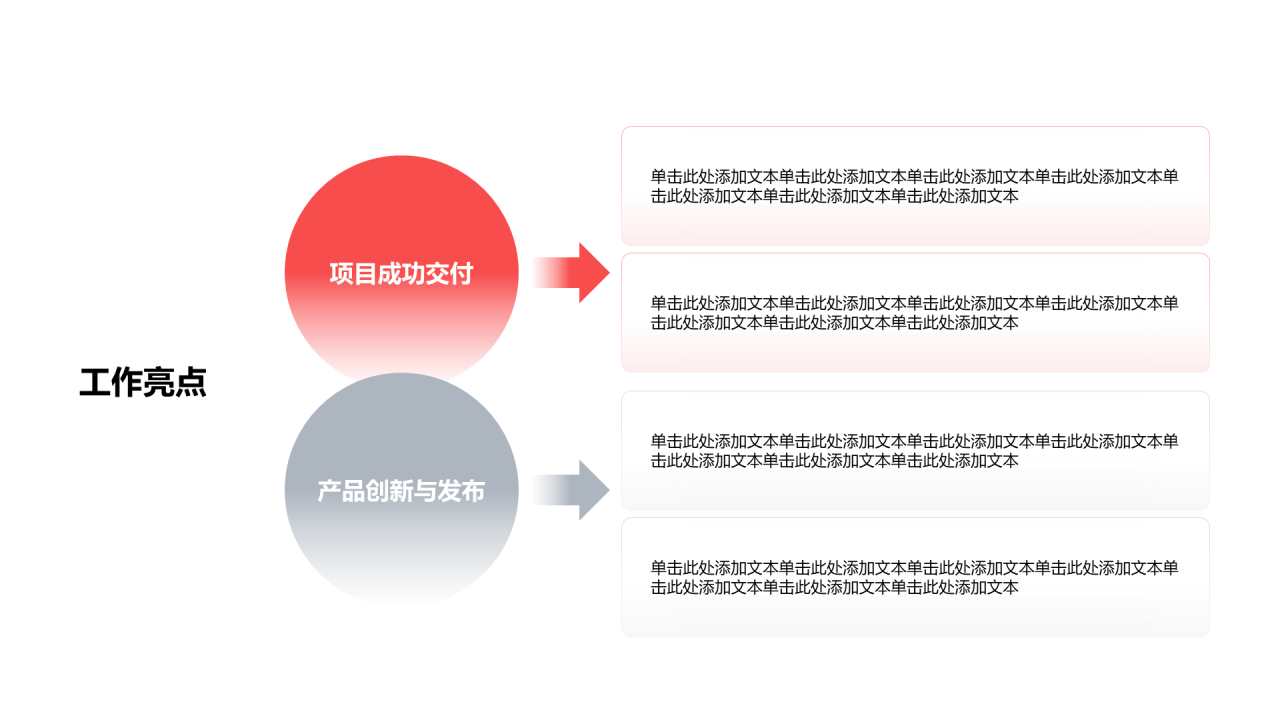 创意风年终总结工作亮点PPT列表