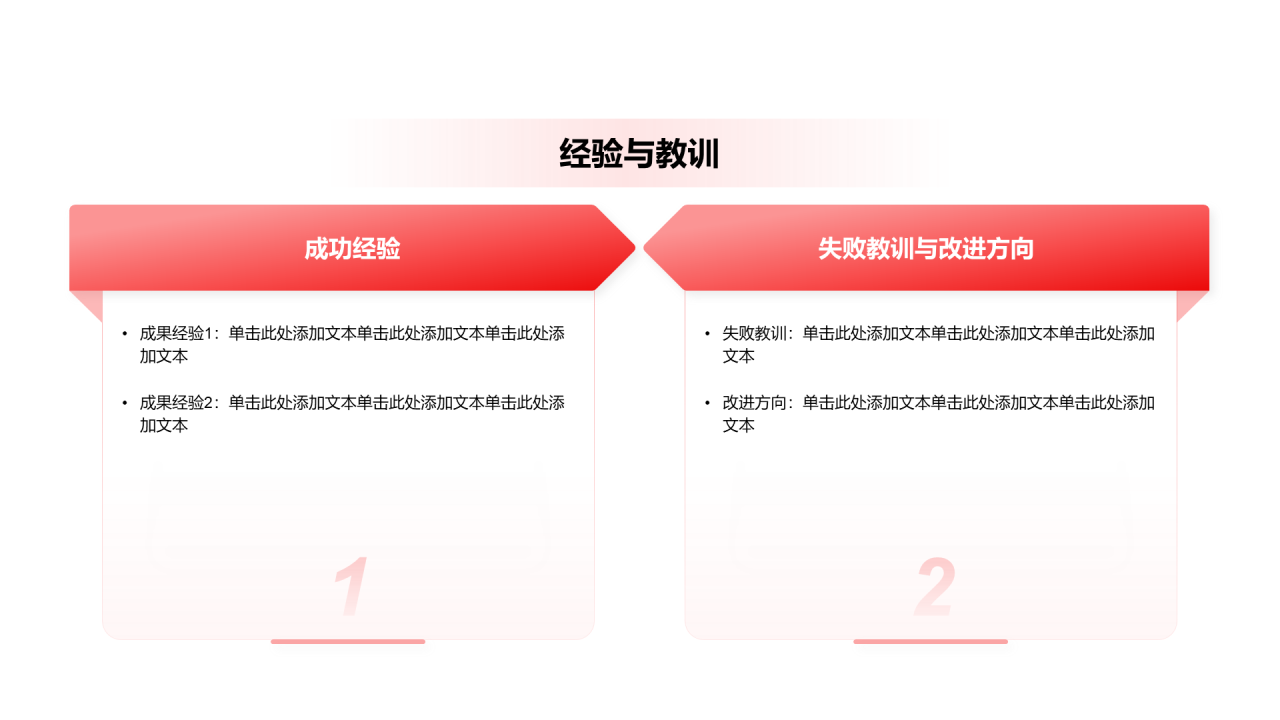 创意风年终总结经验与教训PPT列表