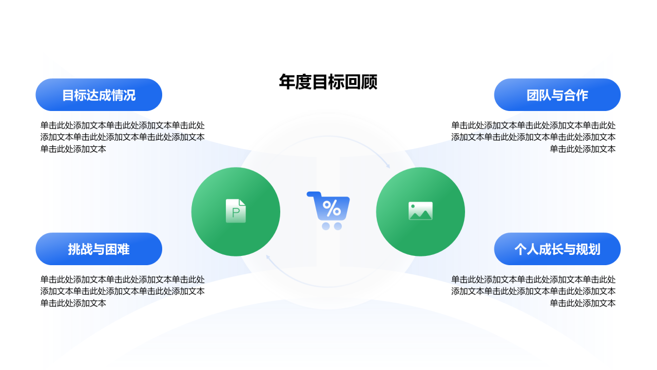 创意风年终总结年度目标回顾PPT列表