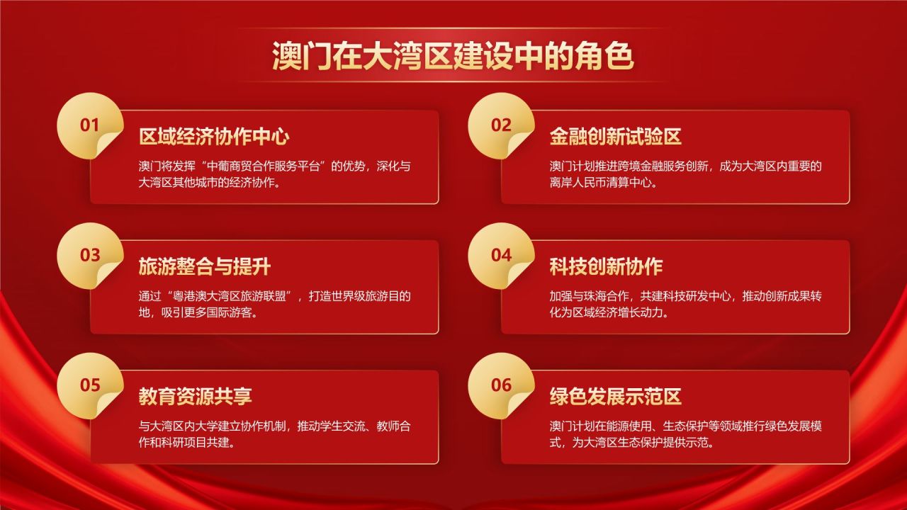 红色党政风澳门回归纪念日——回顾历史,展望未来PPT模板