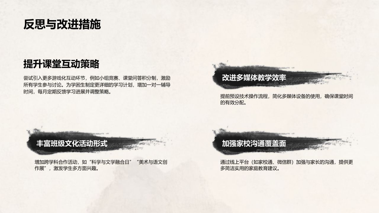 灰色水墨风教师年终述职汇报PPTPPT模板