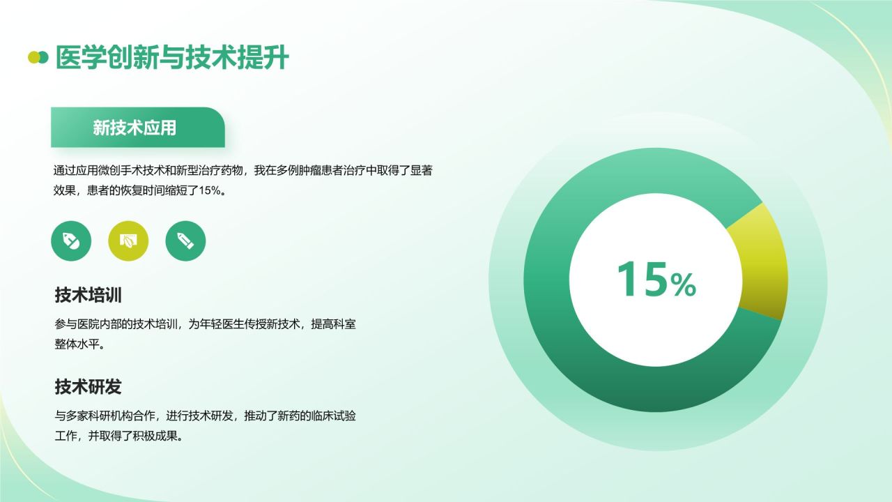 绿色商务风医生晋升述职报告PPT模板