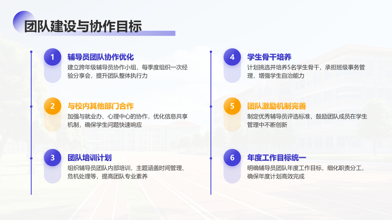 紫色学术风大学辅导员年终述职汇报PPT模板