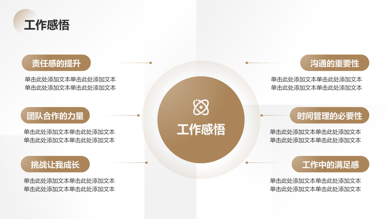 棕色简约风通用年终总结PPT模板