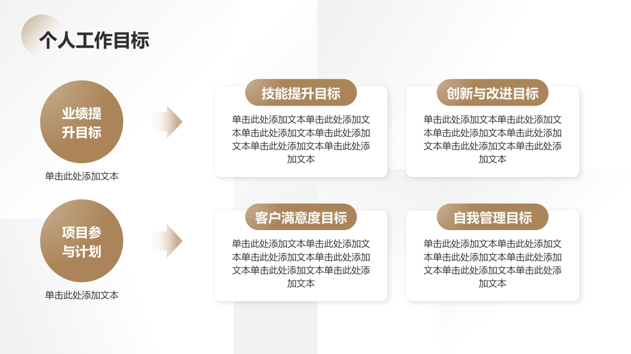 棕色简约风通用年终总结PPT模板