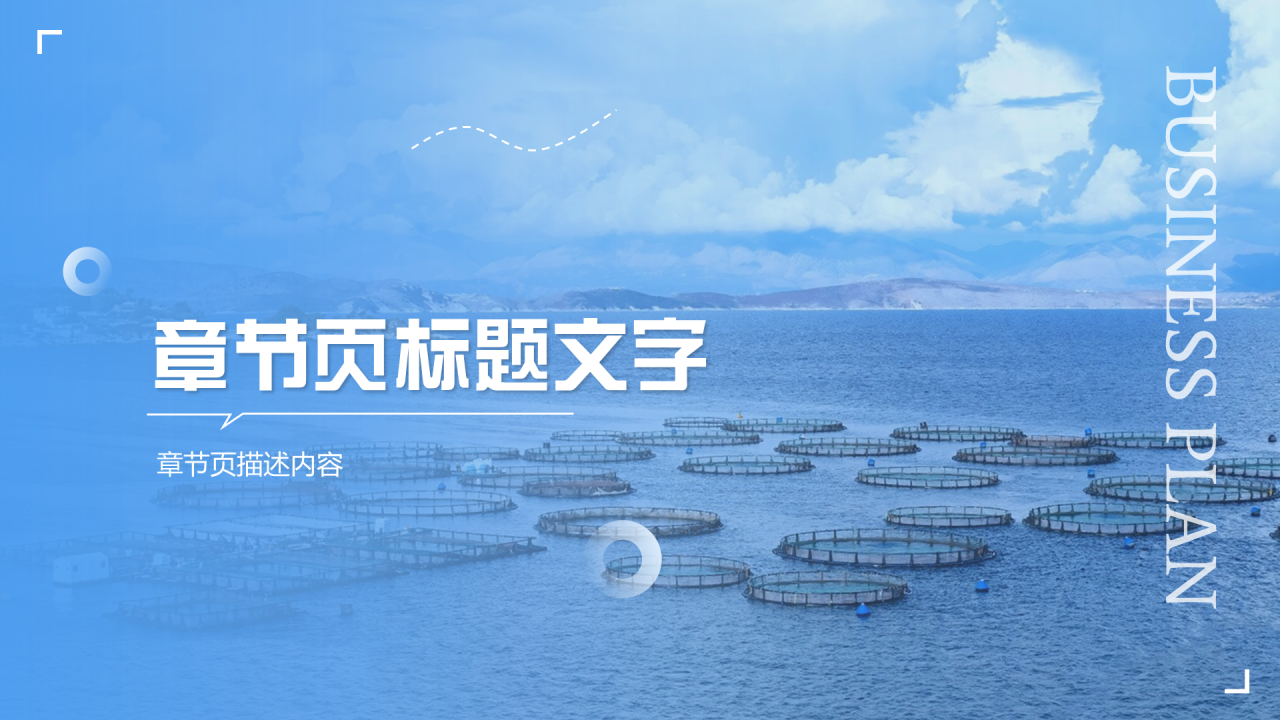 蓝色商务风休闲渔业PPT主题