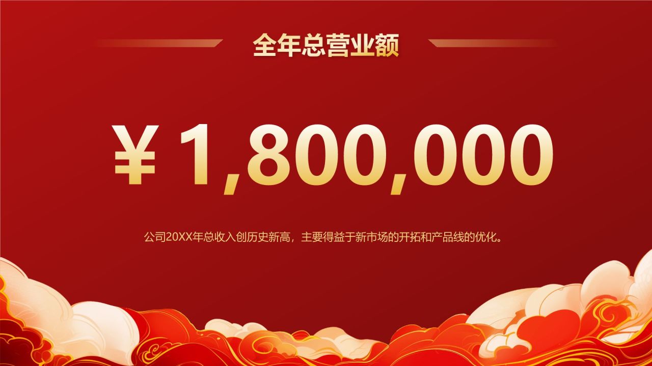 红色喜庆风通用行业年会盛典PPT模板
