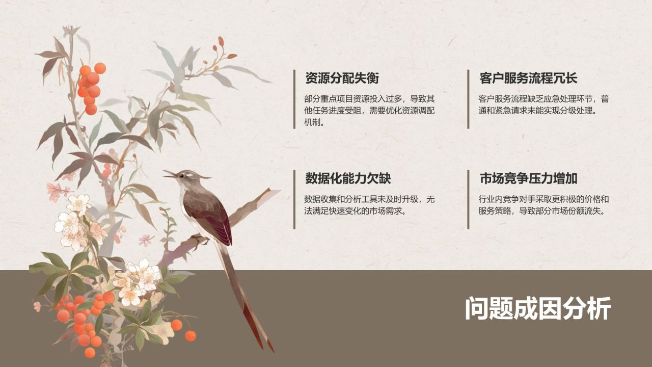 红色复古风工作总结计划PPT模板