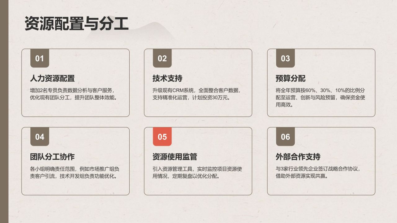 红色复古风工作总结计划PPT模板