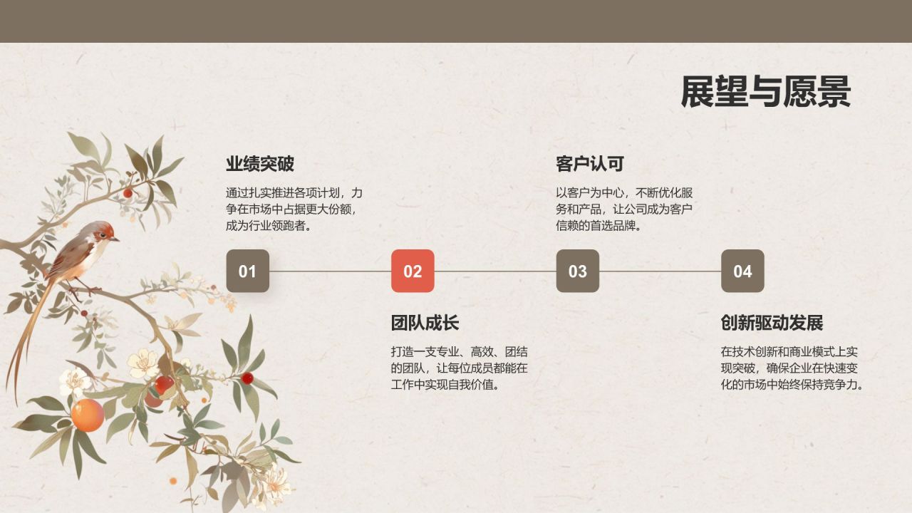 红色复古风工作总结计划PPT模板