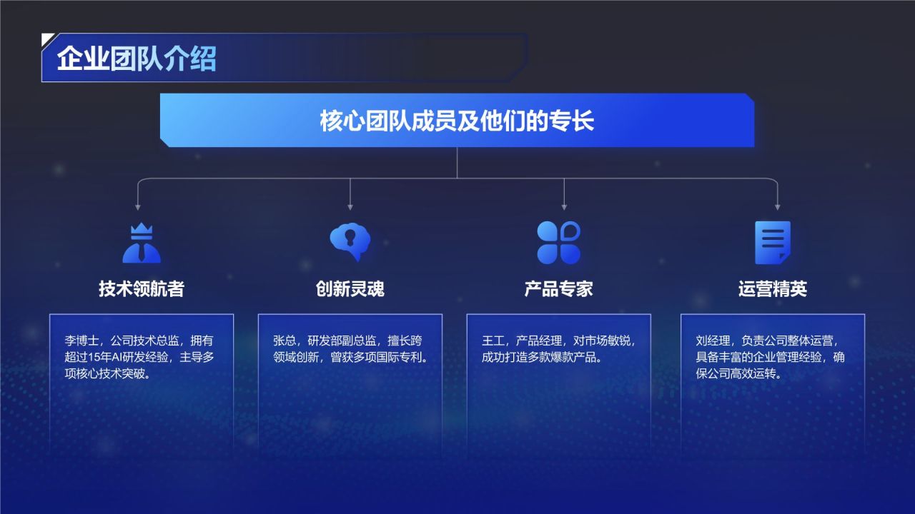 蓝色科技风企业宣传产品介绍PPT模板