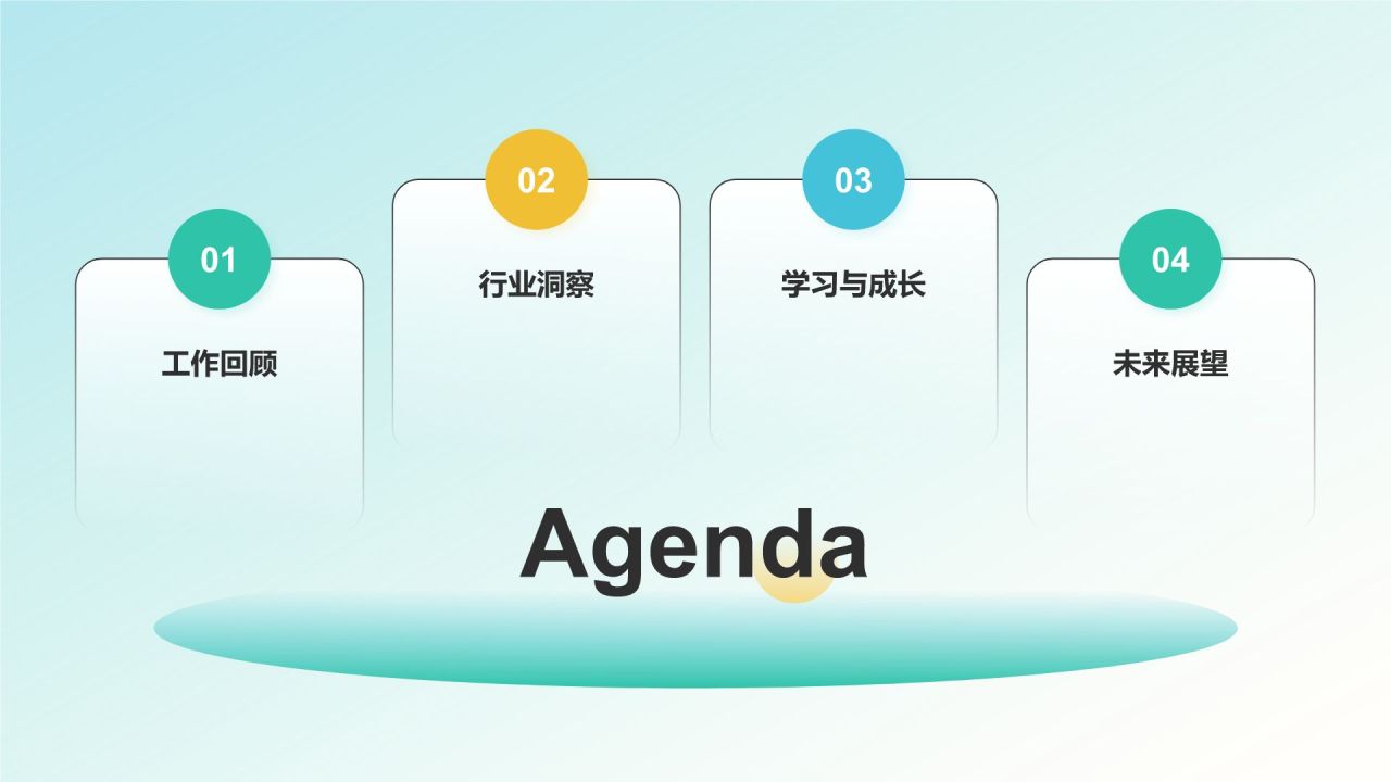 绿色简约风个人总结汇报PPT模板
