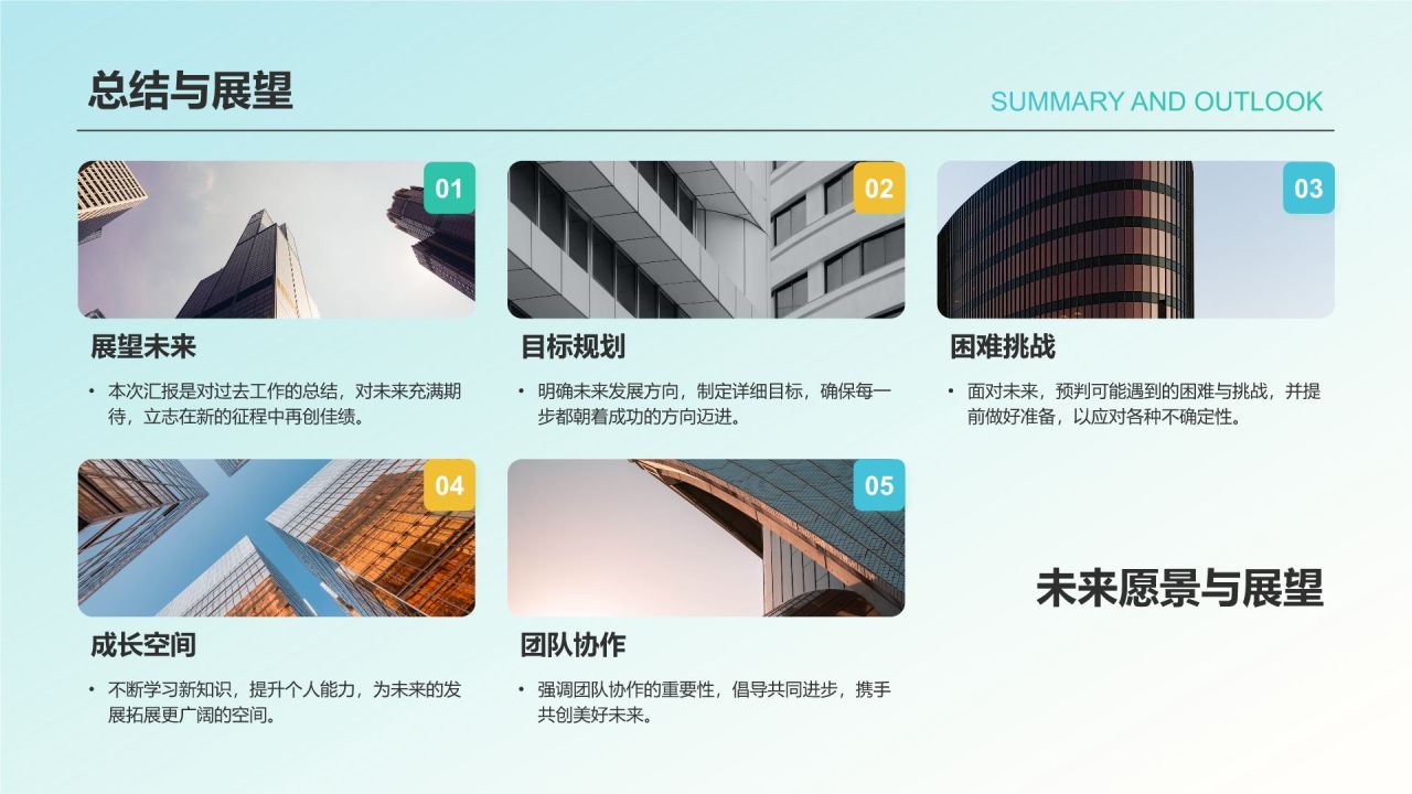 绿色简约风个人总结汇报PPT模板
