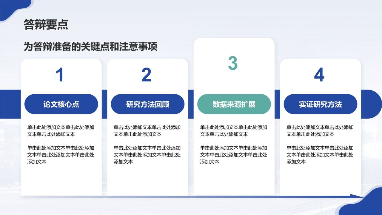 蓝色简约风本科开题答辩PPT模板